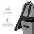 thumbnail image 4 of RGI Home Laundry Bag and Hamper Basket with Handles, Dark Gray and Black with Tweed (2 Pack), 4 of 7