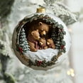 thumbnail image 4 of DAMAI Bear Family Christmas Ornament - Adorable Hanging Decor, Black Bear Family of 3 Ornaments for Christmas Tree, Mantel & Home Indoor Holiday Displays, 4 of 7