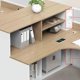 thumbnail image 4 of Monitor Floor Office Desks Storage Mobile Wooden Multifunctional Office Desks Keyboard Study Scrivania Ufficio Lavoro Furnitures My Lux Decor Round, 4 of 23