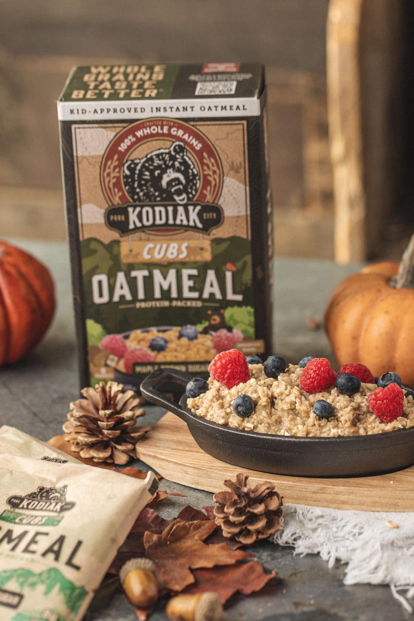 Kodiak Cubs Protein Maple Brown Sugar Instant Oatmeal, 1.23 oz, 8 Packets