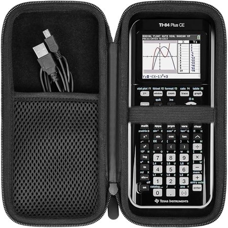 Graphing Calculator Case for Texas Instruments TI-84 Plus CE, Carrying Box Protective Case for TI-83 Plus CE Ti-85 Ti-89 Ti-82 Plus/C CE ,Hard EVA Case for Casio fx-9750GII (only case,Black)