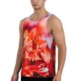 thumbnail image 2 of Lsque Autumn Maple Leaves Pattern Mens Tank Tops Muscle Athletic Quick Dry Sleeveless Workout Fitness T Shirts Beach Tank Top, Loose-fit Sleeveless Shirt for Men-, 2 of 7