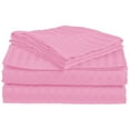 thumbnail image 3 of Striped Soft Sheet Set, Wrinkle Free Microfiber, Deep Pocket, King, Pink, 3 of 3