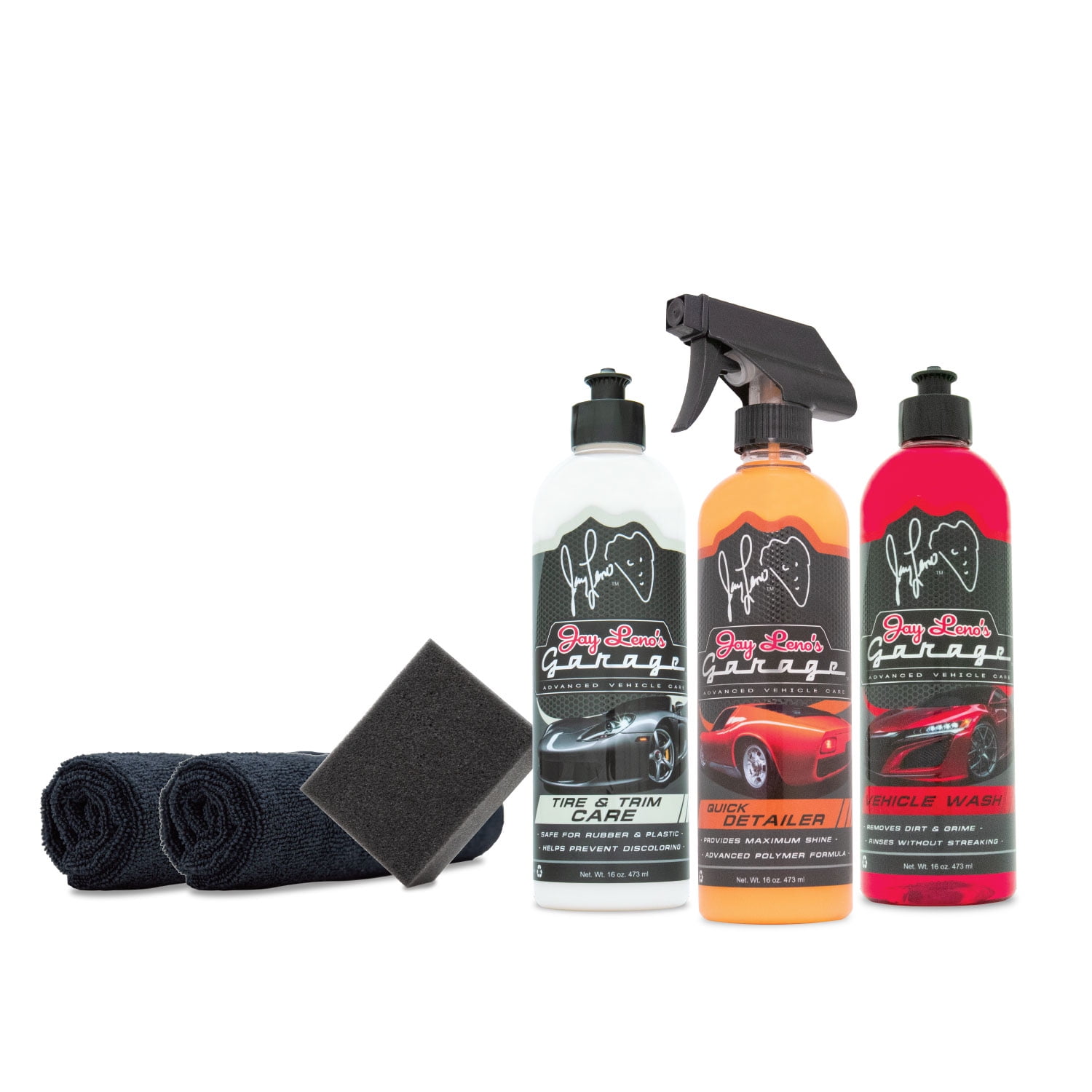 Jay Leno's Garage Interior Essentials Detailing Kit (6 Piece) - All-in-one  Interior Car Cleaning Kit 