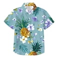 thumbnail image 7 of JUMEYU Kids Hawaiian Shirt Boys Short Sleeve Shirt Lightweight Fabric Outdoor Size 9-10 (Dark Green,9-10 Years), 7 of 7