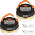 thumbnail image 1 of 2 Pack, Lanterne de Camping, Lampes de Tente Rechargeables, Résistant à l'Eau, Base Magnétique, 1 of 5