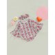 thumbnail image 3 of Lucakuins Infant Baby Girl Valentine#39;s Day Jumpsuit, Flare Manga Larga Cuello Redondo Letra/Corazón Estampado Mameluco + Diadema Lucakuins moda, 3 of 7