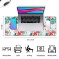 thumbnail image 5 of Red Flowers and Bud&nbsp;mouse Padswaterproofno Slip&nbsp;for Office Home Work GamingmousepadRubber Base Mousepad with Stitched Edges 31.5x11.8inches, 5 of 7