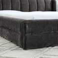 thumbnail image 6 of Harper & Bright Designs Queen Size Upholstered Floor Bed with Headboard and Solid Frame, Chenille Platform Bed Frame for Bedroom, Dark Gray, 6 of 9