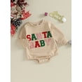 thumbnail image 4 of Baby Long Sleeve Rompers Infant Christmas Fuzzy Letter Round Neck Bodysuit 3 6 12 18M Newborn Jumpsuits, 4 of 10