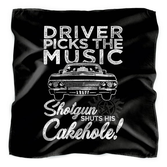 Supernatural Driver Picks Music Bandana (21 in x 21 in)