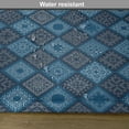 thumbnail image 6 of Ambesonne Blue Place Mats Set of 4, Detailed Squares, Standard Size, Turquoise Navy Blue, 6 of 6