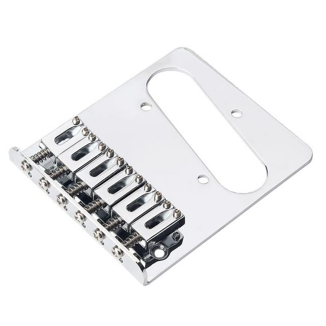 Juego de Puente Hueco Kusrkot para Pastilla de Guitarra Accesorios de Puente de Guitarra de Estilo Cromo