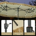 thumbnail image 5 of Autlaycil 13 ft Patio Tiki Umbrella with 36 LED Lights, Thatched, Hawaiian, Pool, Beach, 5 of 7