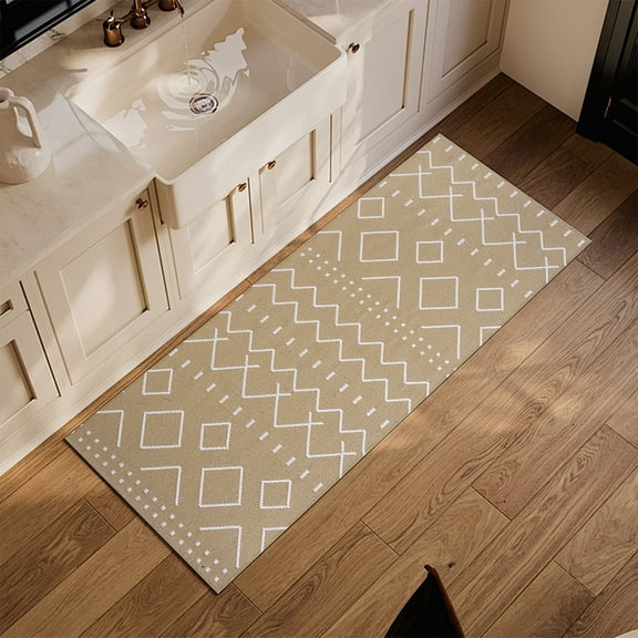 JingChun Kitchen Rugs Non-Slip 19x47 Inch Thick Polypropylene Standing Mat for Home Machine Washable