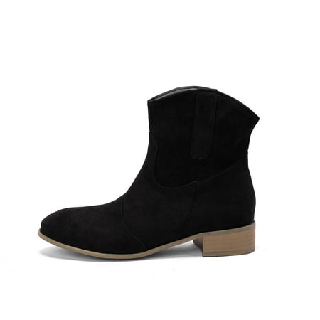 

Gubotare Womens Boots Ankle Wedge Booties for Women with Heel Hidden Wedge Boots Ankle Boots Wedge Booties Black 6.5