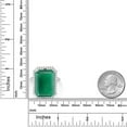 thumbnail image 4 of Gem Stone King 925 Sterling Silver Green Onyx Ring for Women (16.14 Cttw, Emerald Cut 18X13MM, Gemstone Birthstone, Available in Size 5, 6, 7, 8, 9), 4 of 4