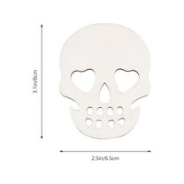 LEDMOMO Embellishments Skull Shaped Wood Decor 20Pcs