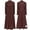 Burgundy, variant on Women PU Leather Long Sleeve Dress Jacket Outwear Full Long Trench Coats Punk Zipper Front Blazer Size S-4XL Brown XXL