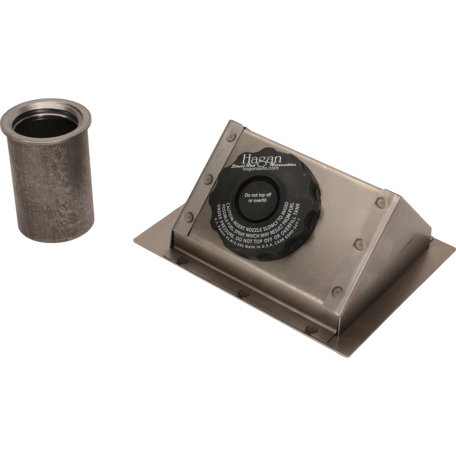 Hagan Street Rods 45 RF 45 Degree Flat Series LH Hinge Round Fuel Door