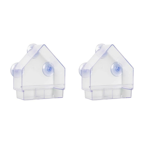 Ruiboury Bird Feeder Window Hanger with Suction Food Dispenser Cups