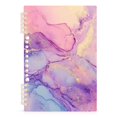 thumbnail image 2 of Haosy Soft Pink Purple Blue Marble Notebooks 2 Pcs 1-subject Journal 60 Sheets A5 College Ruled Paper Detachable Ring 8.3"x5.7", 2 of 6