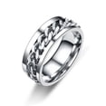 thumbnail image 4 of Anillos de cadena giratoria de acero de titanio para mujeres y hombres, anillo giratorio de descompresión, anillo de cadena multifuncional, abrebotellas, regalo, 4 of 4