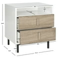 thumbnail image 4 of SAFAVIEH Kefton Mid-Century Scandinavian 2-Drawer Cabinet, White/Oak, 4 of 5