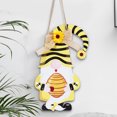 thumbnail image 4 of Esaierr Bees Holiday Wood Artifact Pendant Pastoral Gnome Style Printed Door Hanging Wall Hanging Beehive Ornaments, 4 of 5