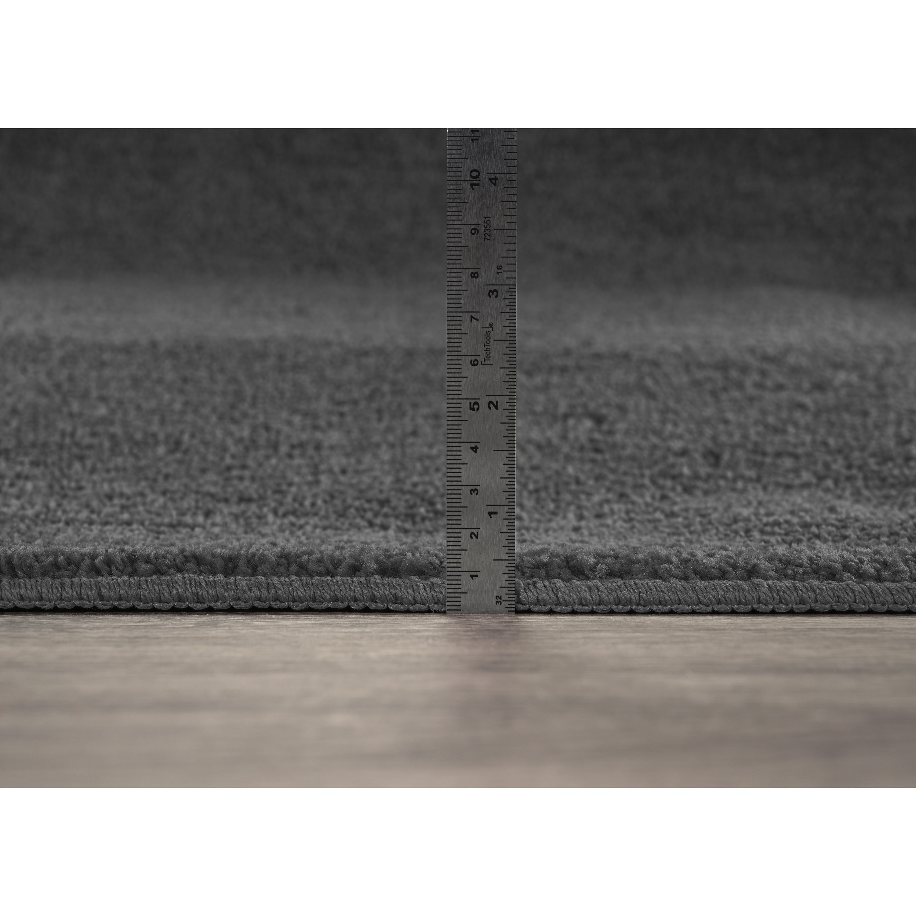 Garland Rug Palmer Plush Washable Cinder Gray Indoor Runner Rug, 2' x 6'