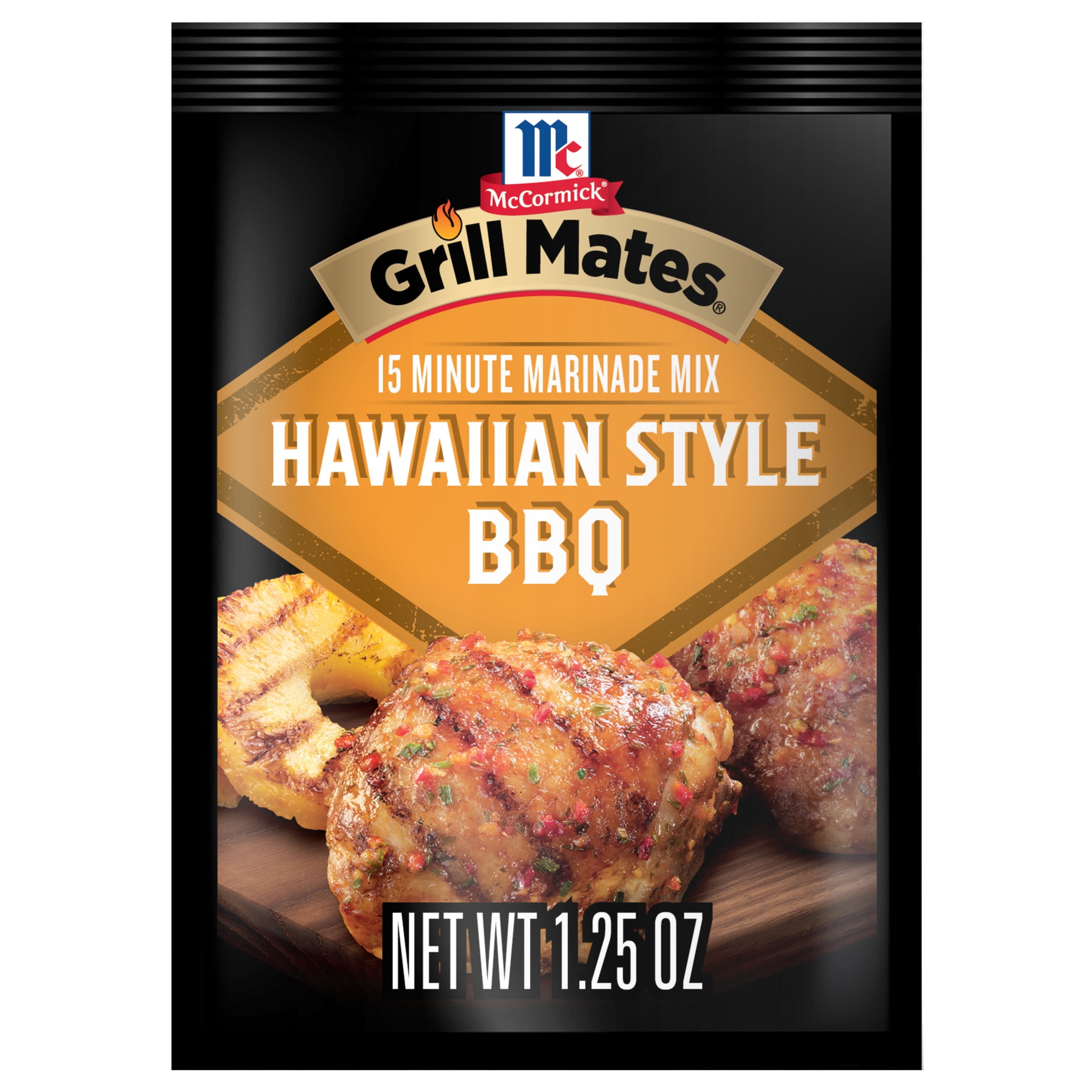 (8 pack) McCormick GRILL MATES Hawaiian Style BBQ Marinade Mix, 1.25 oz Bag