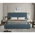 thumbnail image 6 of Meridian Furniture Devin Navy Linen Textured Fabric King Bed, 6 of 7