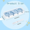thumbnail image 3 of Paquete de 3 moldes reutilizables de silicona para helado de dibujos animados, moldes para helado para bebés sin BPA con tapa de silicona y mango para paletas y helado casero., 3 of 5