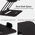 thumbnail image 3 of Adjustable Laptop Stand Ergonomic with Rotating Base Foldable & Portable Laptop Riser Compatible with MacBook Dell HP Lenovo and Other Laptops (Silver), 3 of 9