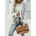 thumbnail image 3 of CoCopeaunt Women Poncho Shawls Warm Thick Fluffy Plush Tassels Cardigan Cape Coat, 3 of 7