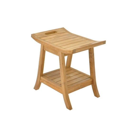 Grade-A Teak Wood Adelaide Shower Seat 18" Outdoor Patio Stool Bench