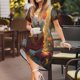 thumbnail image 3 of Disketp Sunshine Flower Meditating Cat para Vestido de Manga Corta para Mujeres, Vestidos de Verano para Mujeres, Casual y Holgado para la Playa, 3 of 6