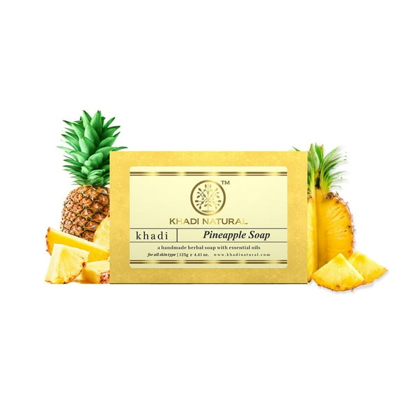 Khadi Natural Pineapple Soap ,125gm Each (Pack of 2)