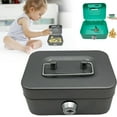 thumbnail image 2 of Cash Box with Key Lock, Furenl Lockable Box Chest Metal Small Modern Stand Bank Lock Box with Key to Hold Prizes Good Gift Choice for Adults, Storage Box, 2 of 9