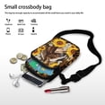 thumbnail image 7 of HELLHERO Horse Sunflower Polyester Messenger Bag Adjustable Strap Travel Leakproof, 7 of 7