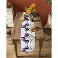 thumbnail image 4 of Table Runner 90 Inch Long - Purple Tulip Green LeavesDecorative Table Scarf,Still Life FloralDining Table Runners for Wedding Party Kitchen Dining Tables, 4 of 7