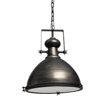 Mercana Bashaw I Metal Dome Pendant Light in Brown
