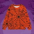 thumbnail image 2 of CLOISE Red Halloween Toddler Sweatshirt Boys Girls Long Sleeve Crew Neck Tops Spider Web Print Casual Fashion Fall Winter Clothes 1-12T, 2 of 4