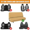 thumbnail image 2 of CozyNestFinds Truck Bench Seat Cover Without Headrest Hole, Compatible with Most Truck and Car Bench Seats, Universal Dutch Velvet Automotive Cover Cushion Accessories, Tan, 2 of 15