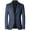 Navy, variant on Men's Blazer Suit Jacket Slim Fit Sport Coat Casual Business Winter Button Suit Separate Spring Welt Pocket Navy Small