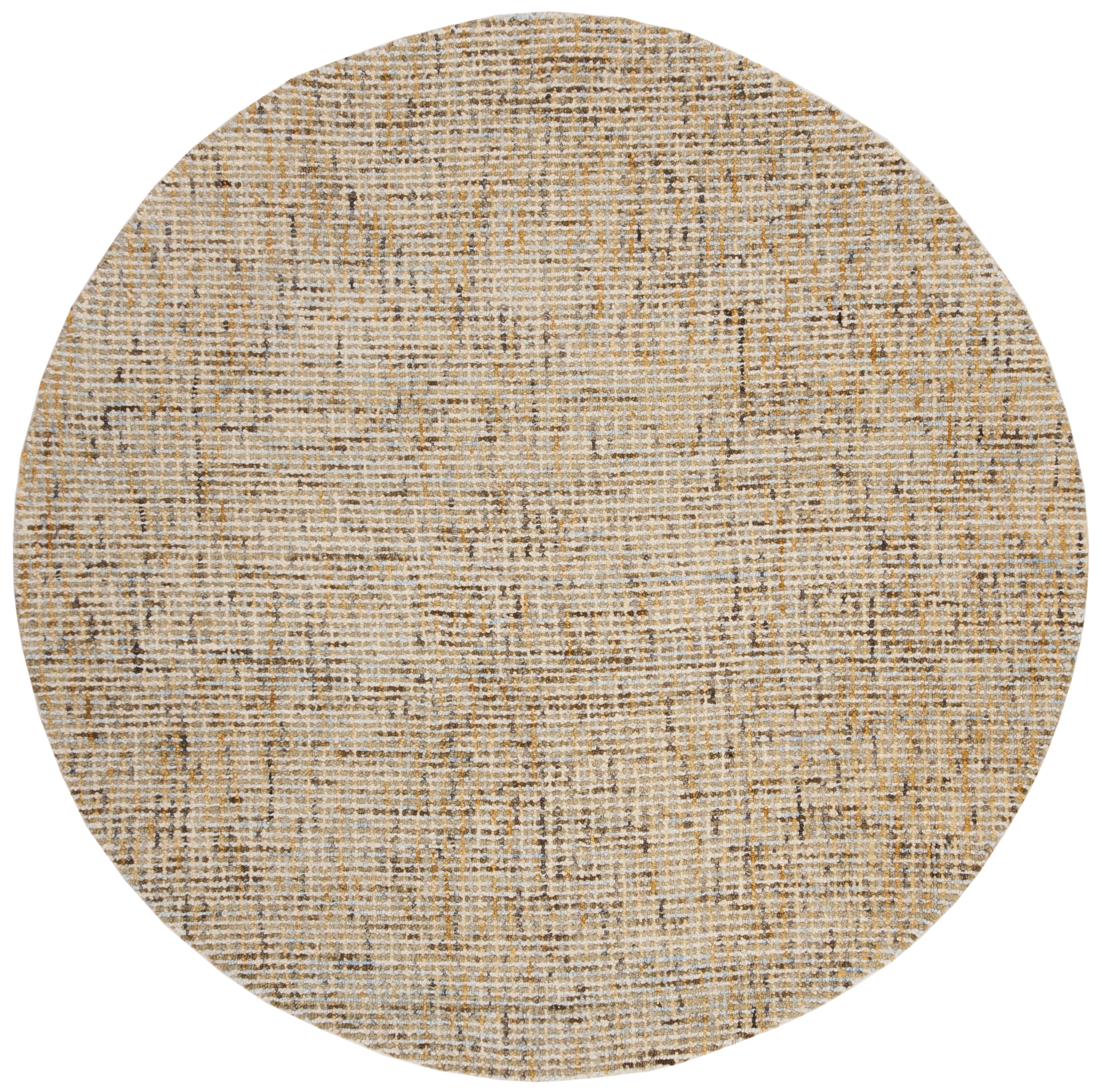 Safavieh Abstract Delia Distressed Wool Area Rug, Gold/Blue, 8' x 8' Round