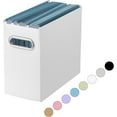 thumbnail image 1 of Shiyou-Organisateur de Fichiers, 1 Pack Petite Boîte de Rangement, Organiseur de Dossiers en Carton, Boîte de Fichiers Pliable pour Dossiers Suspendus Format Lettre, Organiseur de Classement Portable avec Poignée (Blanc), 1 of 4