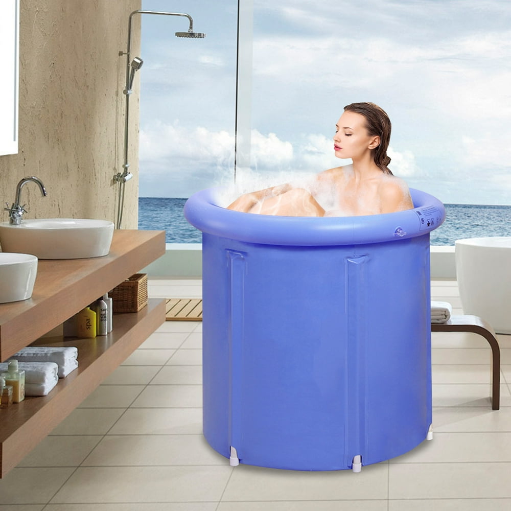 31.5 inches Folding Bathtub Portable Plastic Foldable Water Tub Room