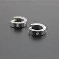 thumbnail image 4 of Pendientes de Aro Huggie Fernando Inoxidable de Cristal 2 piezas, 4 of 8