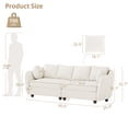 thumbnail image 3 of Carolayne 90‘’ Modern 3 Seater Upholstered Sofa with 2 pillows for Living Room, Beige, 3 of 9